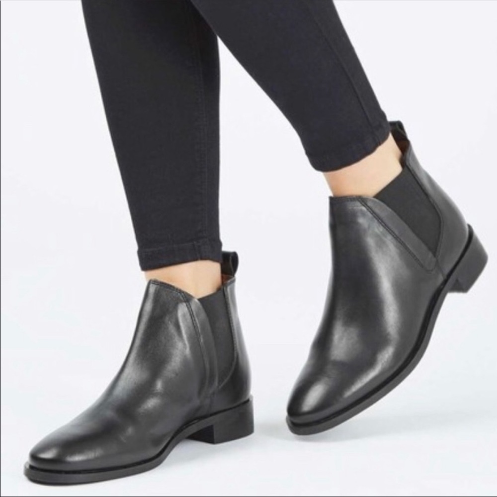 Top shop Black Leather King Chelsea Ankle Boots